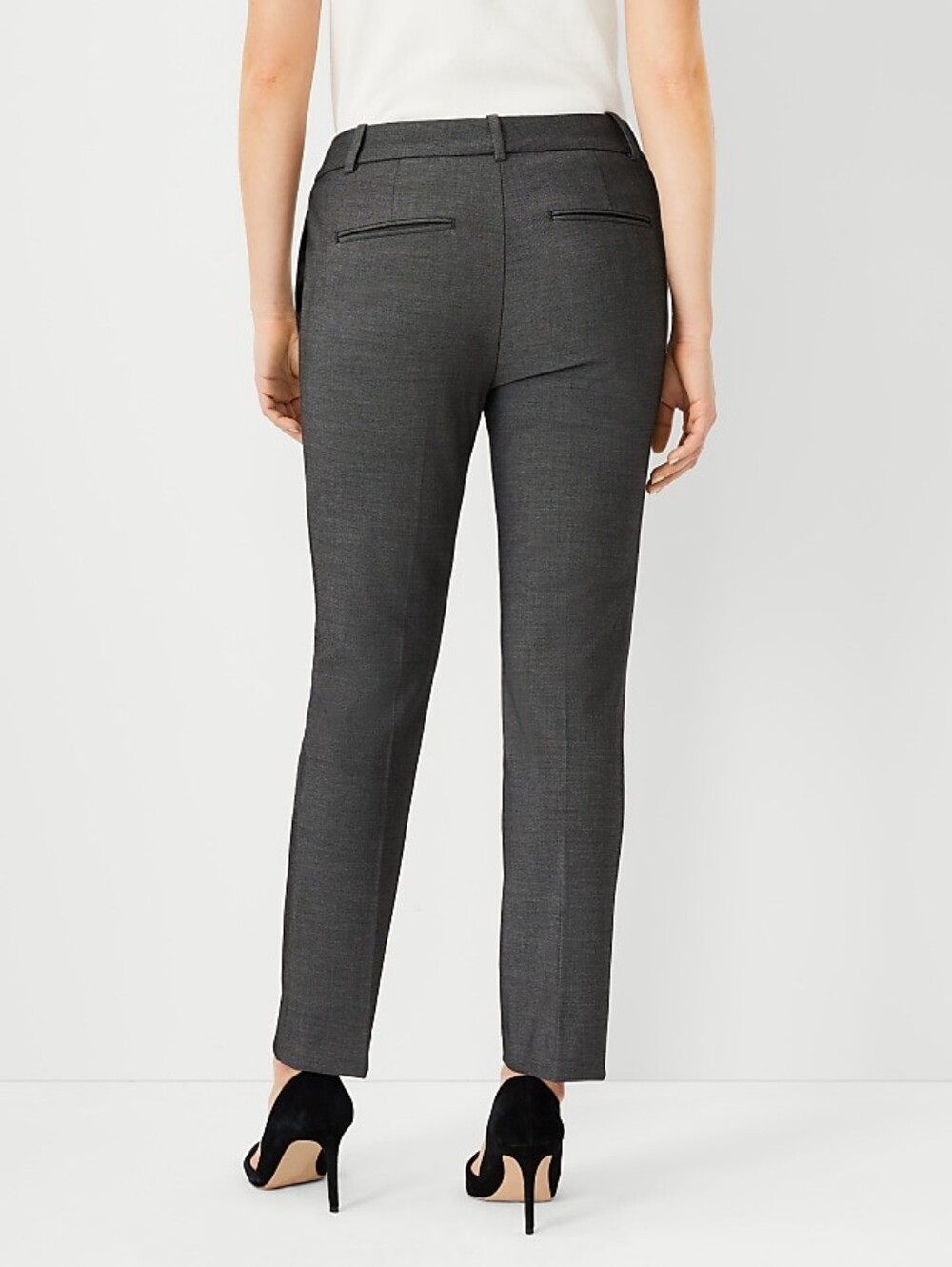 Ann Taylor The Ankle Pant Bi-Stretch Curvy Fit Dark Gray Women's Size 4 NWT - Picture 2 of 7
